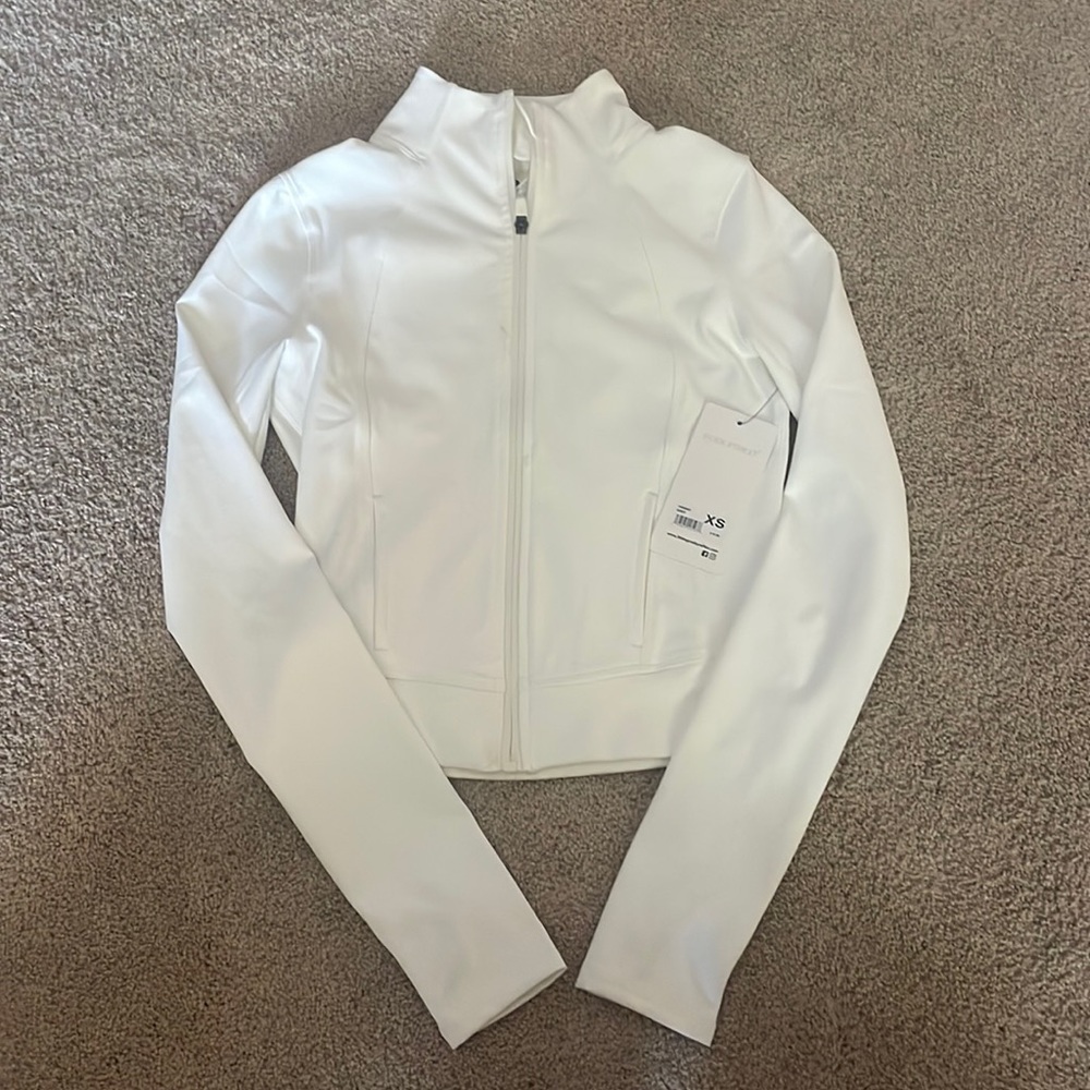 Brand New White Zip-Up Jacket 90’ Degree